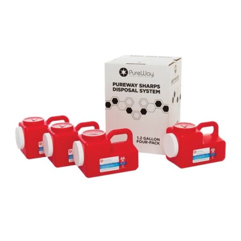 1.2 Gallon Four-Pack Sharps Disposal System