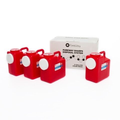 2 Gallon Four-Pack Sharps Disposal System