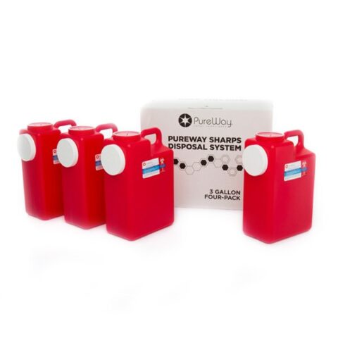 3 Gallon Four-Pack Sharps Disposal System